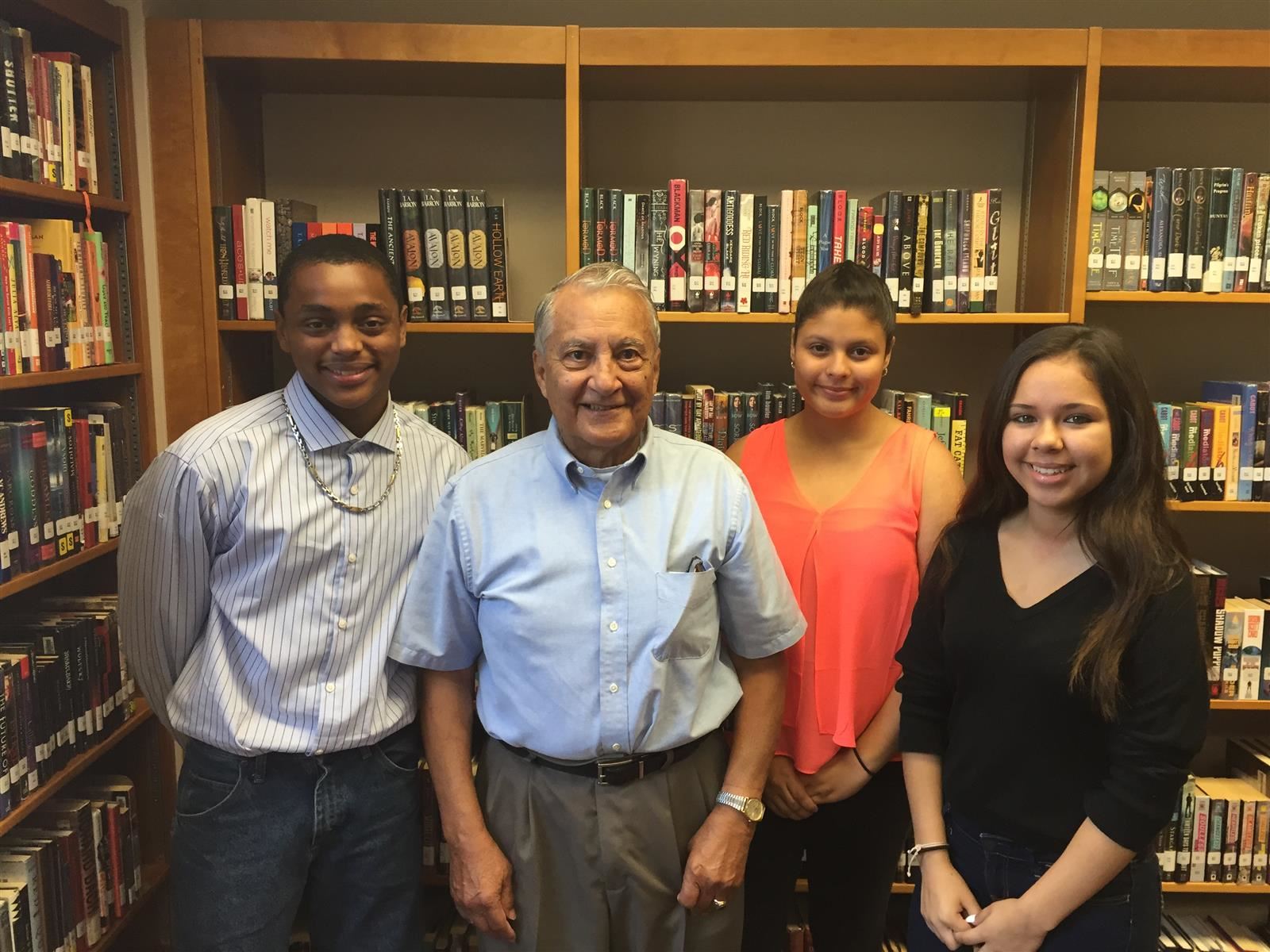 Students pose with Dr. James Ramirez Students pose with Dr. James Ramirez