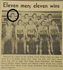 Basketball team with Kaz Tada circled