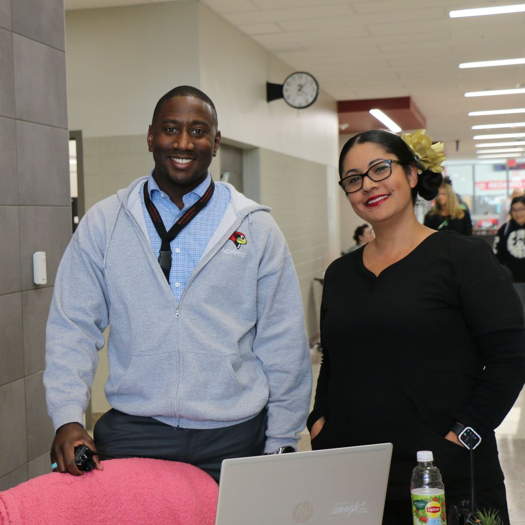  Staff welcome families to conferences