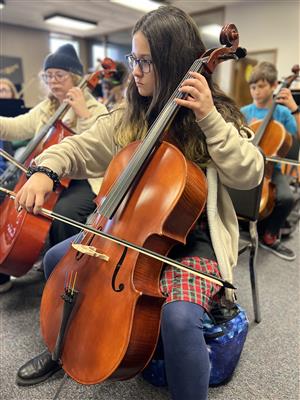 Girl playing cello