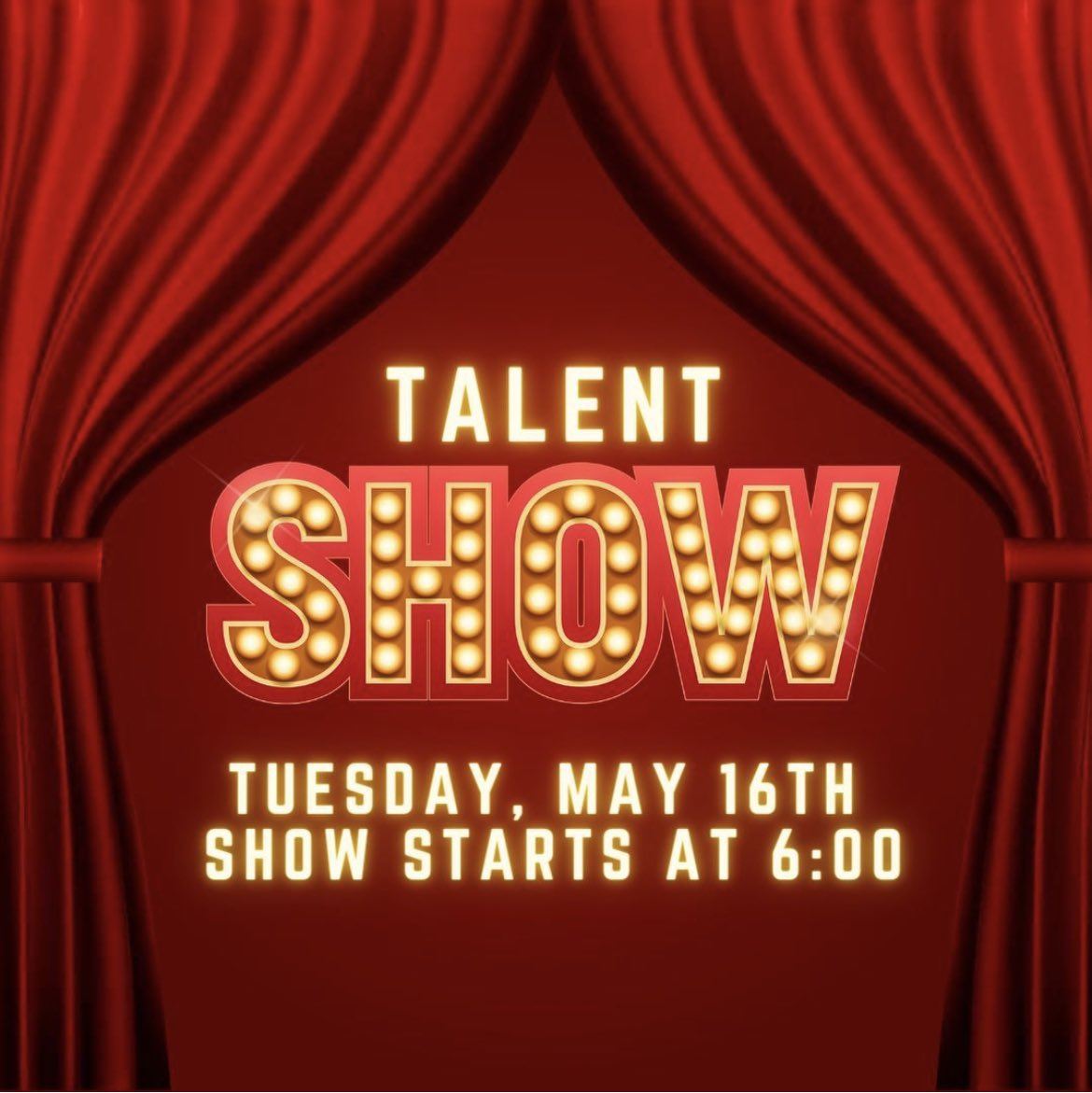  Red curtains Dundee Talent Show May 16 at 6:00 pm
