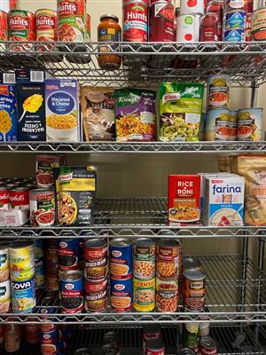 Food Pantry shelves